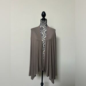 Urim Apparel Women’s Plus Size Taupe Open Front Cardigan 4X